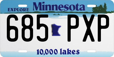 MN license plate 685PXP