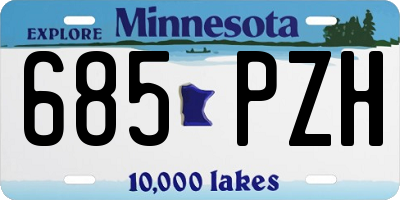 MN license plate 685PZH