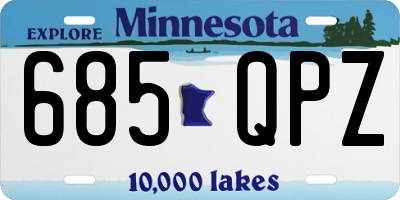MN license plate 685QPZ