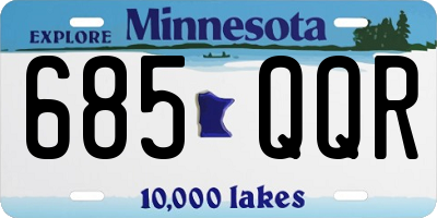 MN license plate 685QQR