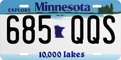 MN license plate 685QQS