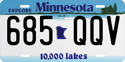 MN license plate 685QQV