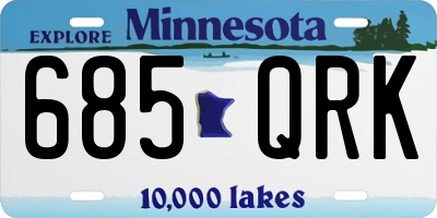 MN license plate 685QRK