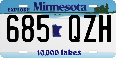 MN license plate 685QZH