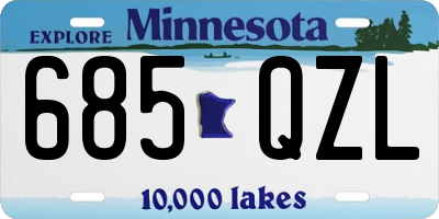 MN license plate 685QZL