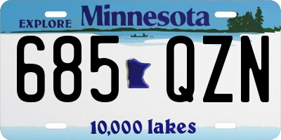 MN license plate 685QZN