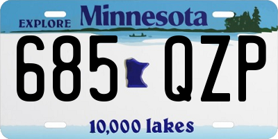 MN license plate 685QZP
