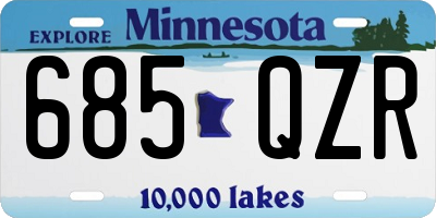 MN license plate 685QZR