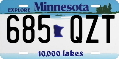 MN license plate 685QZT