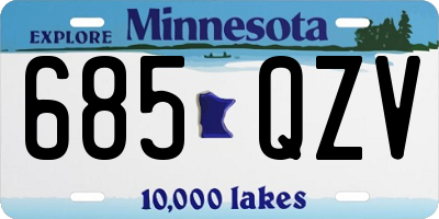 MN license plate 685QZV