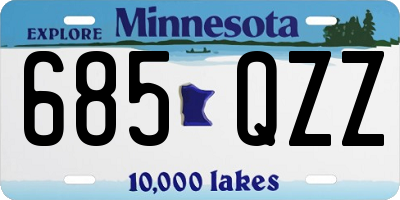 MN license plate 685QZZ