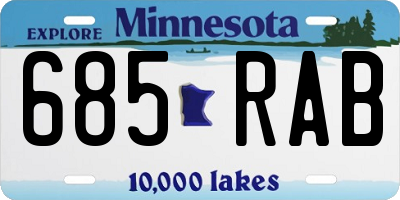 MN license plate 685RAB