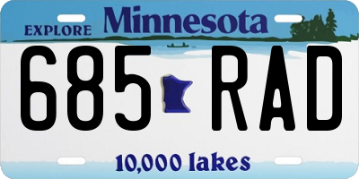 MN license plate 685RAD