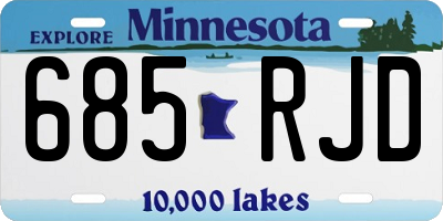 MN license plate 685RJD