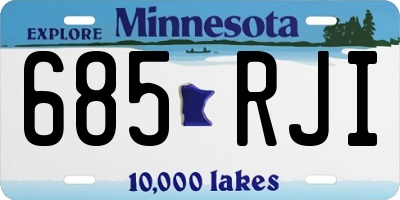 MN license plate 685RJI
