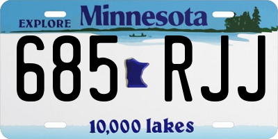 MN license plate 685RJJ