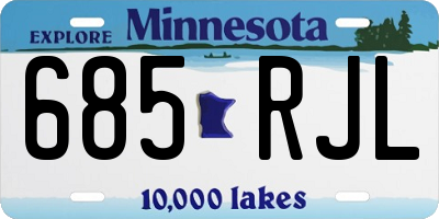 MN license plate 685RJL
