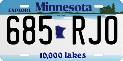 MN license plate 685RJO