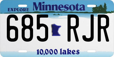 MN license plate 685RJR