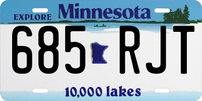 MN license plate 685RJT