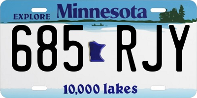 MN license plate 685RJY