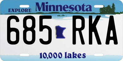MN license plate 685RKA