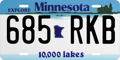 MN license plate 685RKB