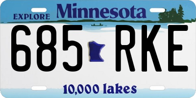 MN license plate 685RKE