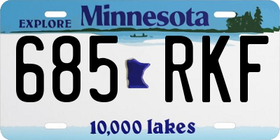 MN license plate 685RKF