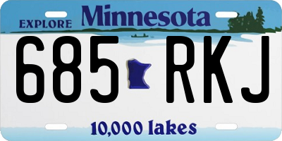 MN license plate 685RKJ