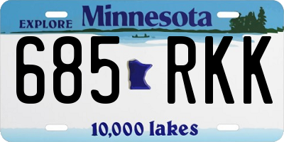 MN license plate 685RKK