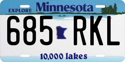 MN license plate 685RKL