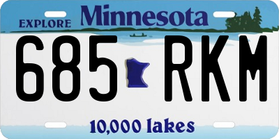 MN license plate 685RKM