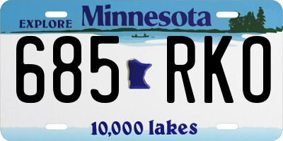 MN license plate 685RKO