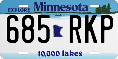 MN license plate 685RKP
