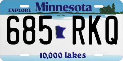 MN license plate 685RKQ