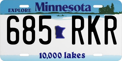 MN license plate 685RKR
