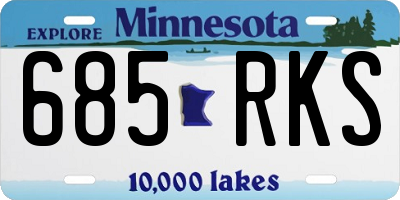 MN license plate 685RKS