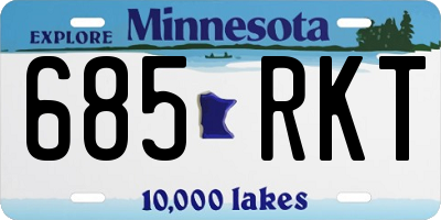 MN license plate 685RKT