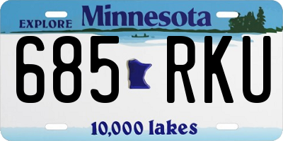 MN license plate 685RKU