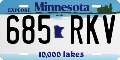MN license plate 685RKV