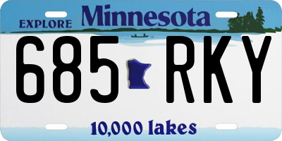 MN license plate 685RKY