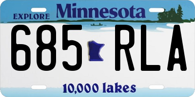 MN license plate 685RLA