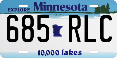 MN license plate 685RLC