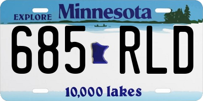 MN license plate 685RLD