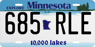 MN license plate 685RLE
