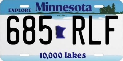 MN license plate 685RLF