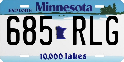 MN license plate 685RLG