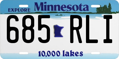 MN license plate 685RLI