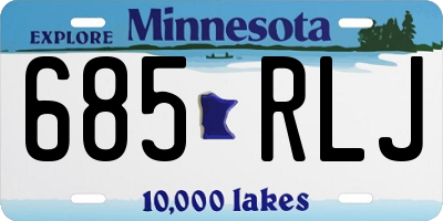 MN license plate 685RLJ